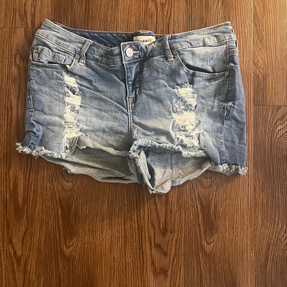 Torrid Light Blue Denim Shorts